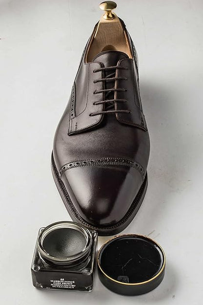 Saphir Medaille d'Or Pommadier Cream 75ml – Natural Cream Leather Shoe Polish, Leather Conditioner for Boots, Handbags