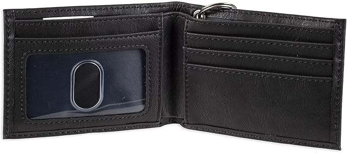 Dickies Men's RFID Everyday Leather Bifold Chain Wallet Black
