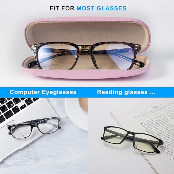 RayLove Unisex Hard Shell Eyeglasses Cases, Protective Case For Glasses