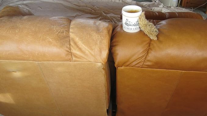 Skidmore’s Leather Cream: All-Natural, Non-Toxic Leather Conditioner - Made in USA Since 1984. Water Repellent Formula Restores Leather Couches, Car Seats, Boots, Shoes, Purses, Bags, and Tack. 6 Oz