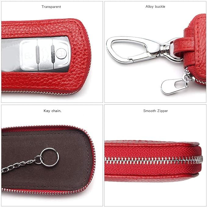 Universal Premium Car Key Fob Case Genuine Leather Car Smart Key fob Holder for Remote Key Fob