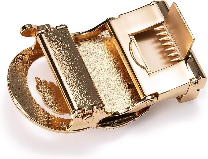 Barry.Wang Mens Belts Leather Ratchet Automatic Buckle Slide Click 1 3/8" Designer Dress Fashion Classic Casual Work Business