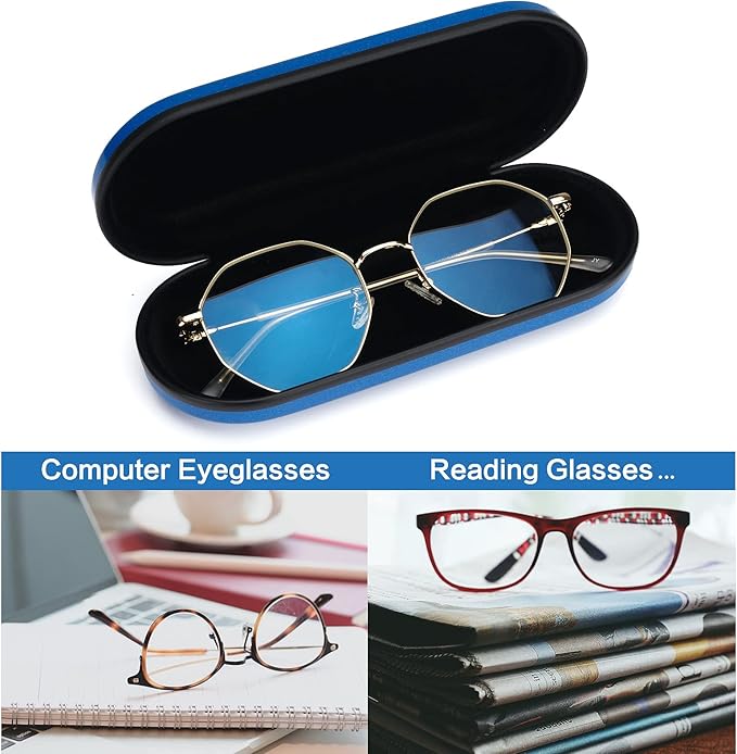 Vemiss Hard Shell Eyeglass Cases, Lightweight Portable Glasses Case for Women Men