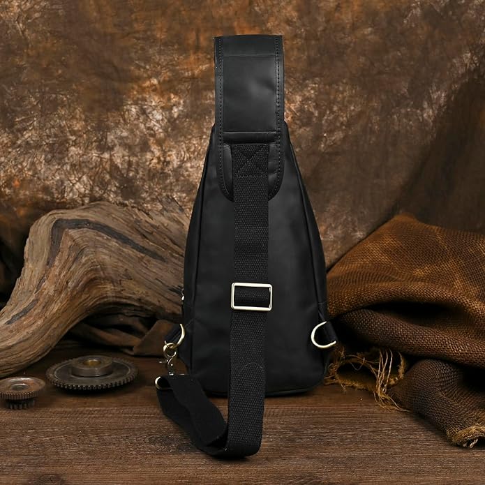Le'aokuu Men Fashion Casual Tea Designer Travel Hiking Crossbody Chest Sling Bag Rig One Shoulder Strap Bag Men Leather 8015 | Fashion, Casual, Tea, Designer, Travel, Hiking