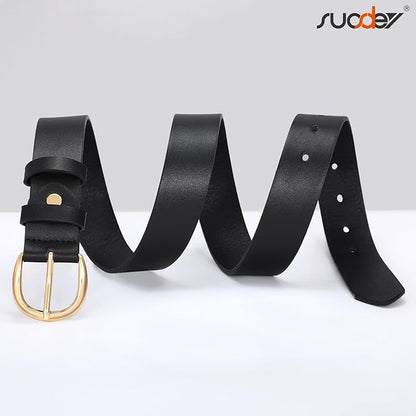 SUOSDEY Womens Casual Leather Belt for Jeans Dress Pants,Fashion Ladies Waist Belt