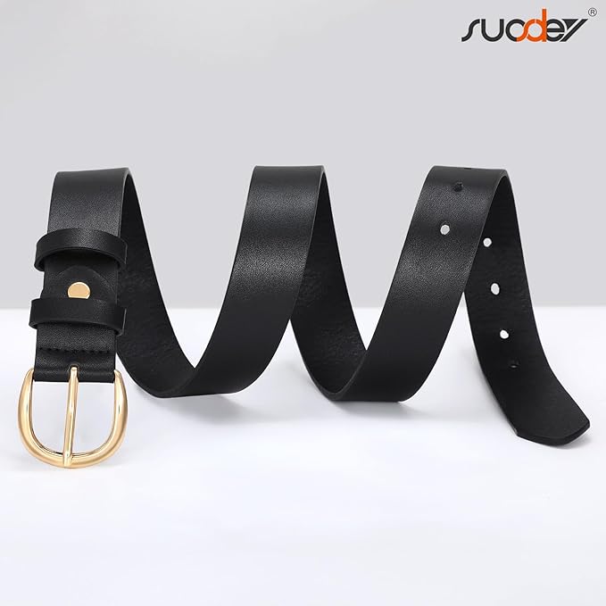 SUOSDEY Womens Casual Leather Belt for Jeans Dress Pants,Fashion Ladies Waist Belt