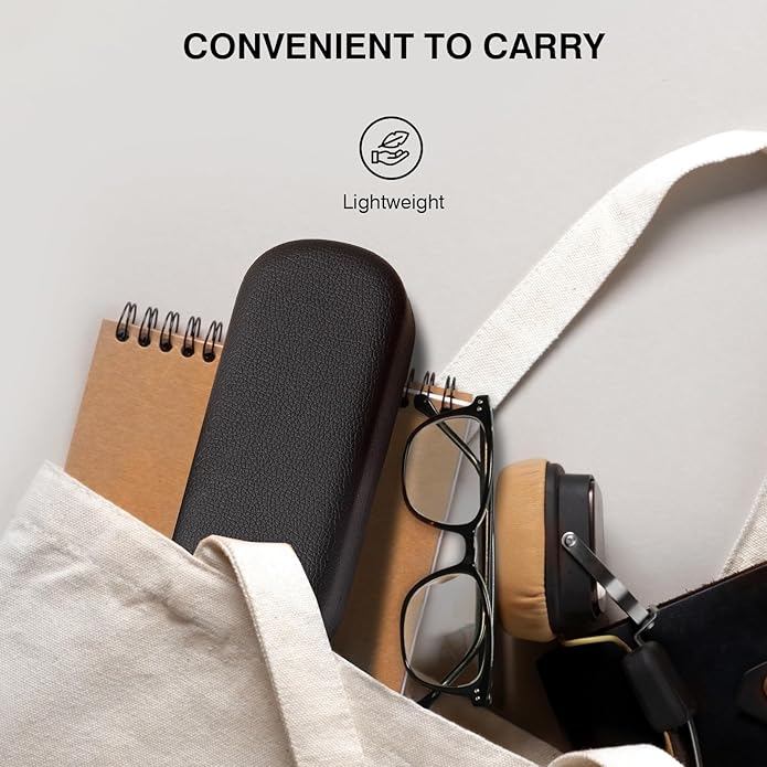Marvolia Glasses Case Large Hard Shell Eyeglasses Case PU Leather Protective Case for Sunglasses Eyeglasses
