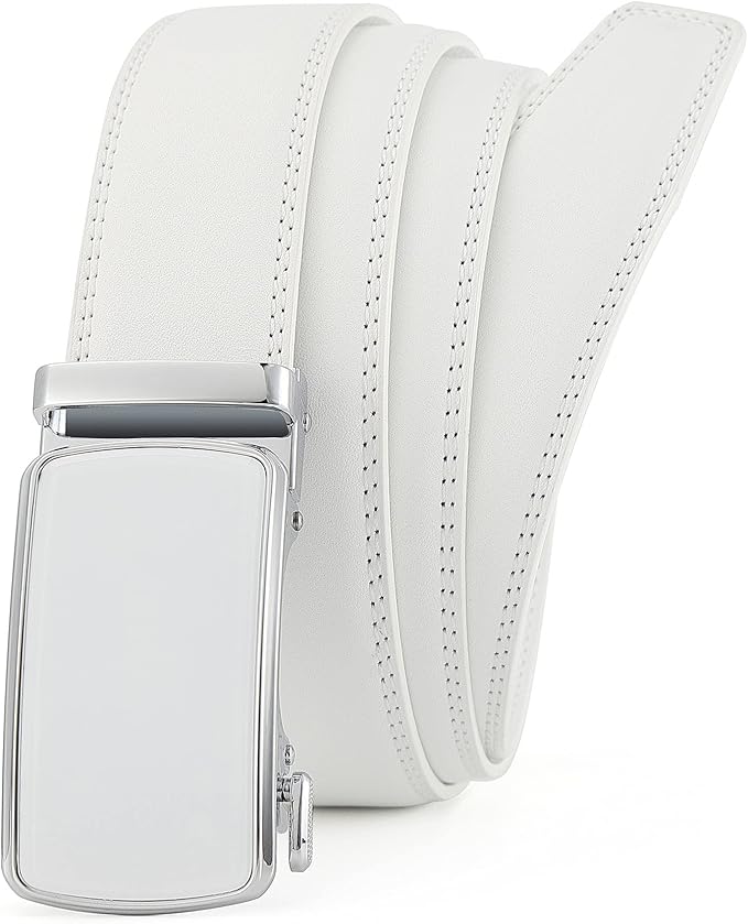 Lingli Men's Belt,Ratchet Dress Belt with Automatic Buckle Brown/Black-Trim to Fit-35mm wide