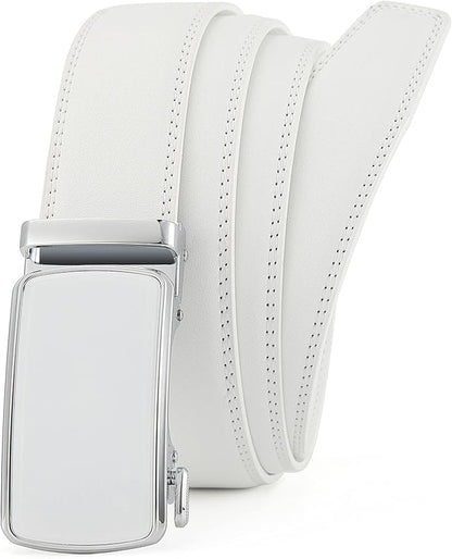 Lingli Men's Belt,Ratchet Dress Belt with Automatic Buckle Brown/Black-Trim to Fit-35mm wide