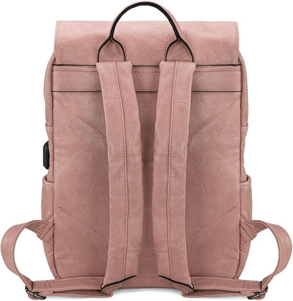 Montana West Wrangler Laptop Backpack with USB Charging Port, Vintage Travel Work College Bookbag for Women Men