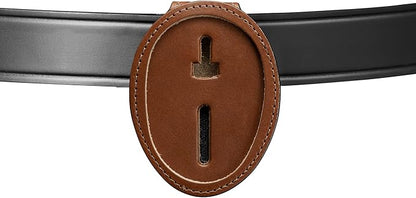 Shield Wallets Austin Texas Police Belt Badge Holder with Neck Chain Tan Leather (Cutout #603)