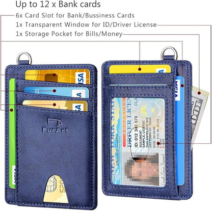 FurArt Slim Minimalist Wallet, Front Pocket Wallets, RFID Blocking, Credit Card Holder for Men