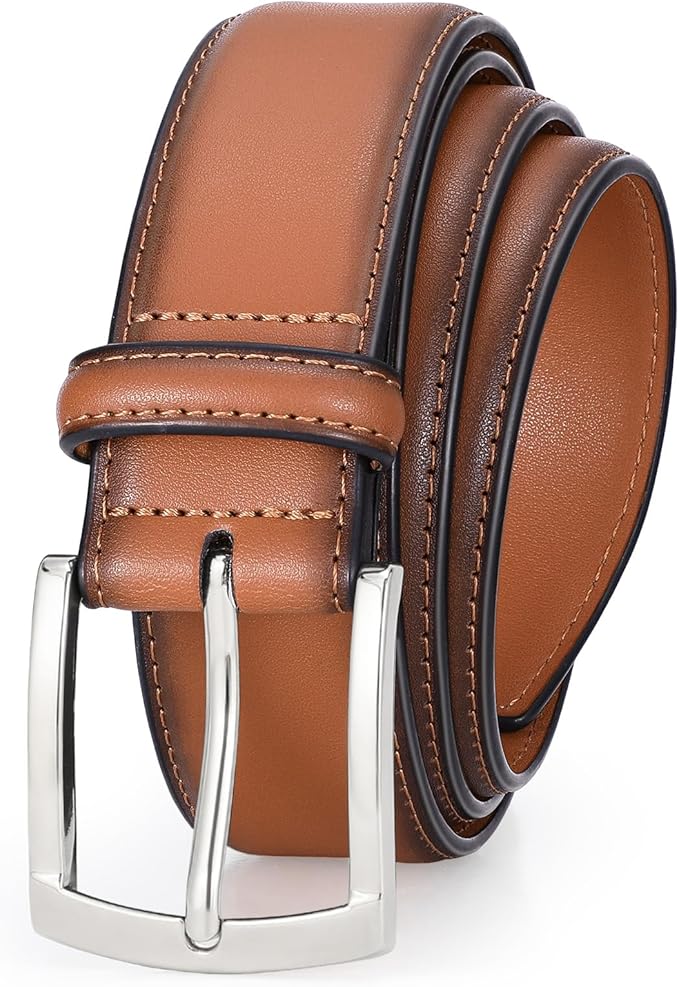 Men's Belt Genuine Leather Belt for Men Dress Casual Golf Jeans Pants 1 3/8"