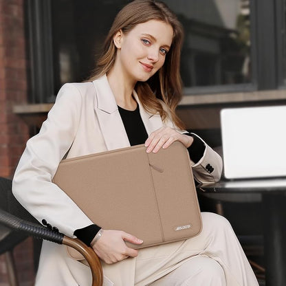 MOSISO Laptop Case 13 inch, Laptop Sleeve Compatible with MacBook Neo/Air/Pro 13 inch with A18/M5/M4/M3/M2/M1 Chip 2026-2016, Polyester Vertical Computer Sleeve Bag with Pocket, Bronze Brown