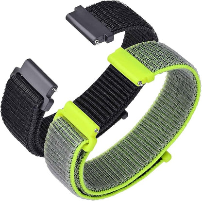 ANNEFIT Nylon Sport Loop Watch Bands, 2 Packs Quick Release Adjustable Strap 16mm 18mm 19mm 20mm 21mm 22mm 24mm