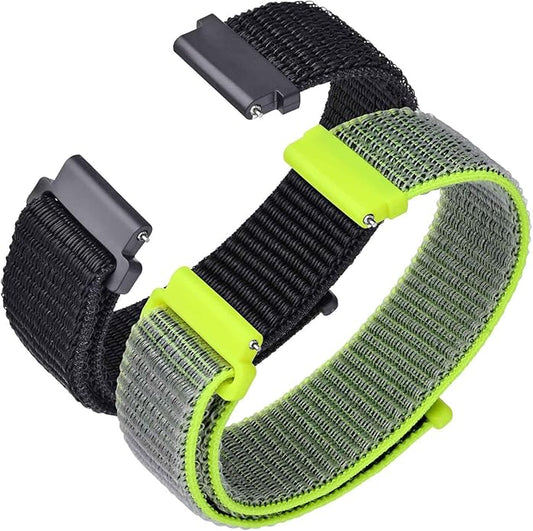 ANNEFIT Nylon Sport Loop Watch Bands, 2 Packs Quick Release Adjustable Strap 16mm 18mm 19mm 20mm 21mm 22mm 24mm
