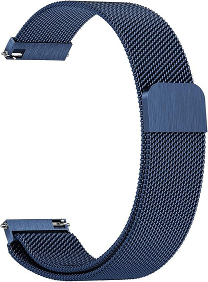 Vanjua 18mm 19mm 20mm 22mm Watch Band Quick Release Replacement Wristbands, Stainless Steel Metal Mesh Loop Adjustable Magnetic Replacement Straps Bands for Men Women