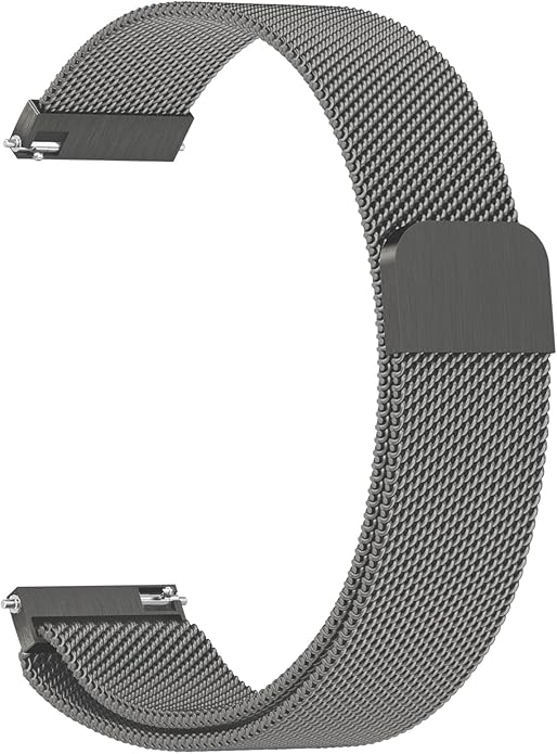 Vanjua 18mm 19mm 20mm 22mm Watch Band Quick Release Replacement Wristbands, Stainless Steel Metal Mesh Loop Adjustable Magnetic Replacement Straps Bands for Men Women