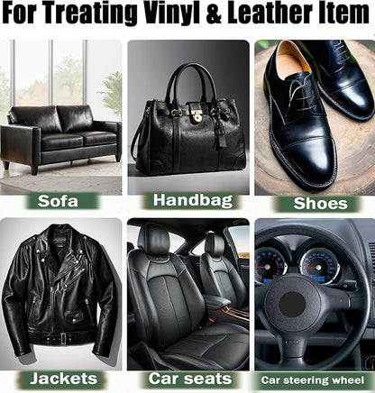 Leather Recoloring Balm, Leather & Vinyl Color Restorer Conditioner – Repairs Faded & Scratched Leather Color