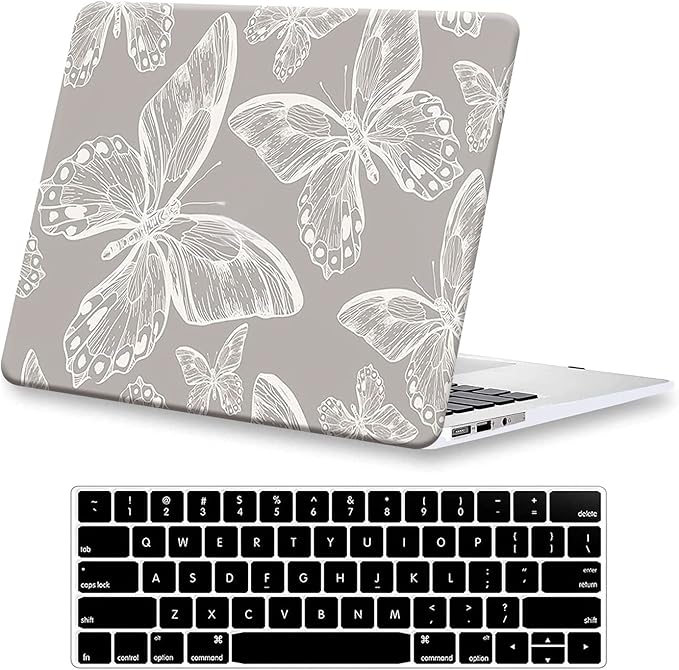 KEROM Compatible with MacBook Pro 13 inch Case 2022-2016 Release M2 M1 A2338 A2289 A2251 A2159 A1989 A1706, Plastic Hard Shell Case & Keyboard Cover, Has Logo Cutout, Butterfly