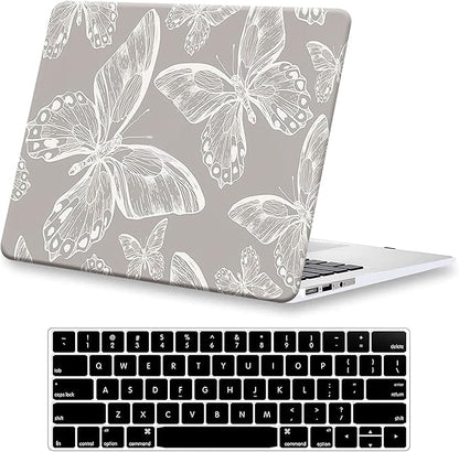 KEROM Compatible with MacBook Pro 13 inch Case 2022-2016 Release M2 M1 A2338 A2289 A2251 A2159 A1989 A1706, Plastic Hard Shell Case & Keyboard Cover, Has Logo Cutout, Butterfly