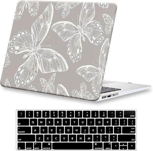 KEROM Compatible with MacBook Pro 13 inch Case 2022-2016 Release M2 M1 A2338 A2289 A2251 A2159 A1989 A1706, Plastic Hard Shell Case & Keyboard Cover, Has Logo Cutout, Butterfly