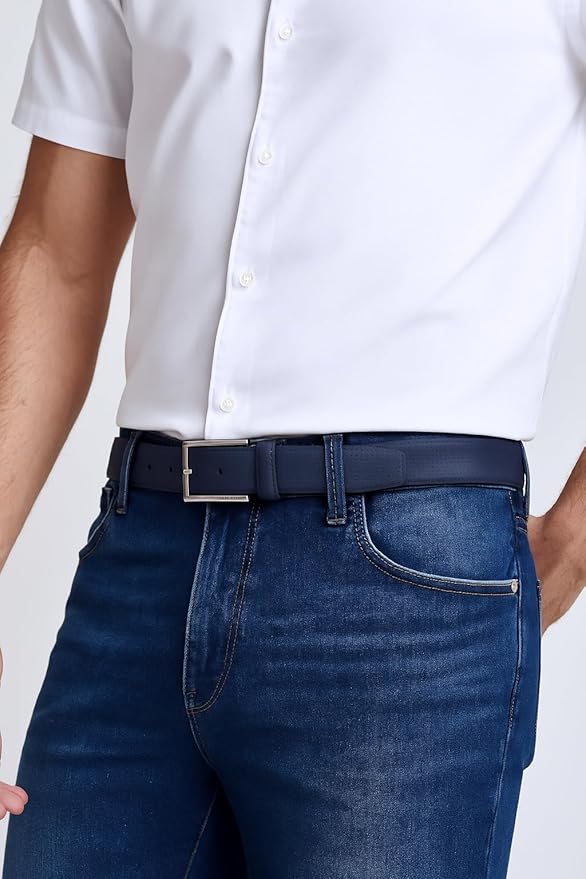 Nautica Men's Dress Leather Belt for Suits and Pants | Classic | Business | Fashion | Adjustable | Metal Buckle