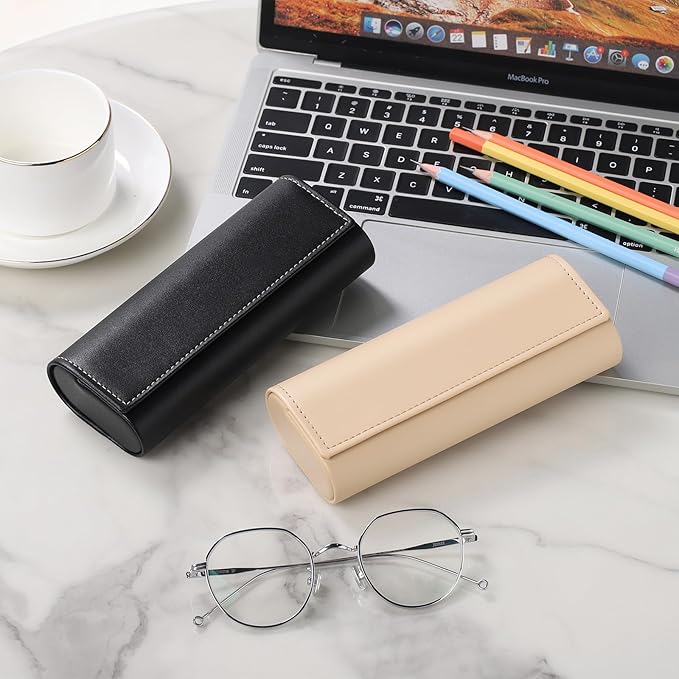 Sightor Glasses Case, 2 Pcs Eyeglasses Case Hard Shell Travel Sunglasses Case Reading Hard Glasses Cases for Women Men