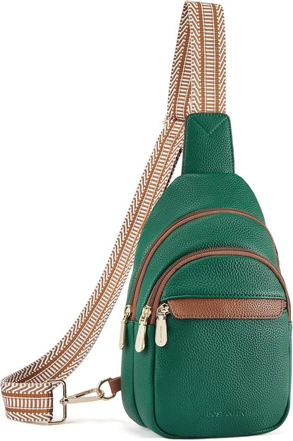 BOSTANTEN Small Sling Bag for Women Leather Crossbody Bags Fanny Pack Chest Bag for Travel