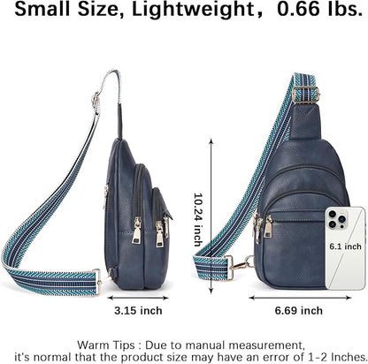 BOSTANTEN Small Sling Bag for Women Leather Crossbody Bags Fanny Pack Chest Bag for Travel