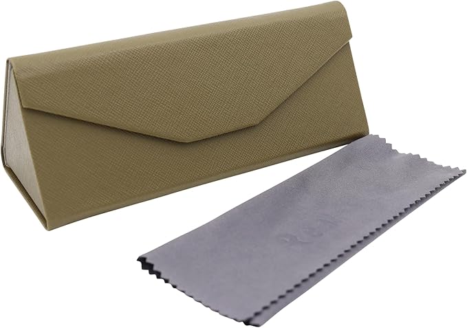 Real Sic Glasses Case for Men and Women - Magnetic Folding Hard Shell Sunglass Holder - Inspired by Solid Color