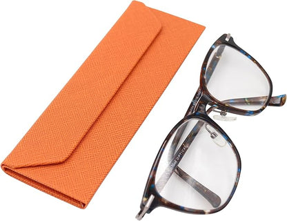 Real Sic Glasses Case for Men and Women - Magnetic Folding Hard Shell Sunglass Holder - Inspired by Solid Color