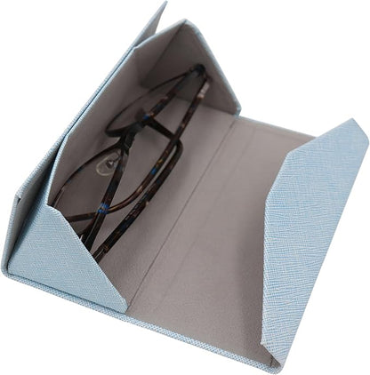 Real Sic Glasses Case for Men and Women - Magnetic Folding Hard Shell Sunglass Holder - Inspired by Solid Color