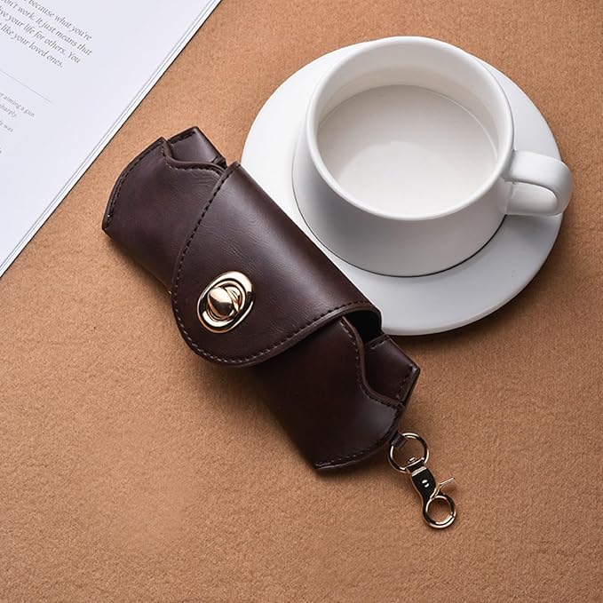 Vintage Leather Sunglasses Case, Portable Protective Case for Glasses Unisex Glasses Pouch Spectacles Organizer