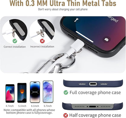 Tiostep Clip and Go Strap for Phone with Wallet Crossbody Phone Lanyard and Detachable Checkered Bag with ID Window and RFID Pouch for Daily Travel.