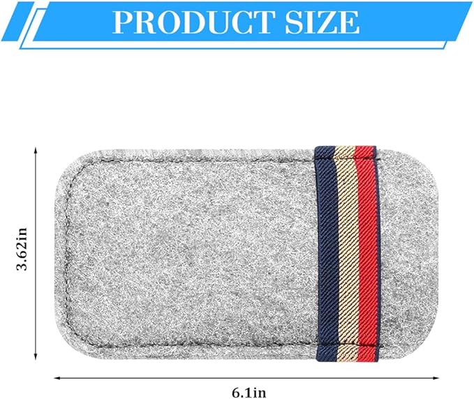 Car Visor Sunglasses Bag, Soft Felt Vehicle Sun Visor Storage Organizer for Card Pen Invoice, Scratch-Resistant Auto Interior Eyeglasses Holder Bag, Universal for Vehicles (Light Gray)