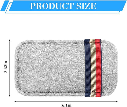Car Visor Sunglasses Bag, Soft Felt Vehicle Sun Visor Storage Organizer for Card Pen Invoice, Scratch-Resistant Auto Interior Eyeglasses Holder Bag, Universal for Vehicles (Light Gray)