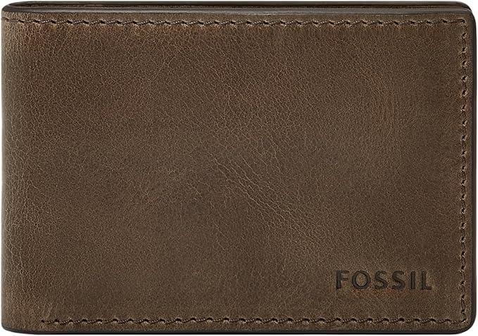 Fossil Men's Leather Slim Minimalist Bifold Front Pocket Wallet for Men