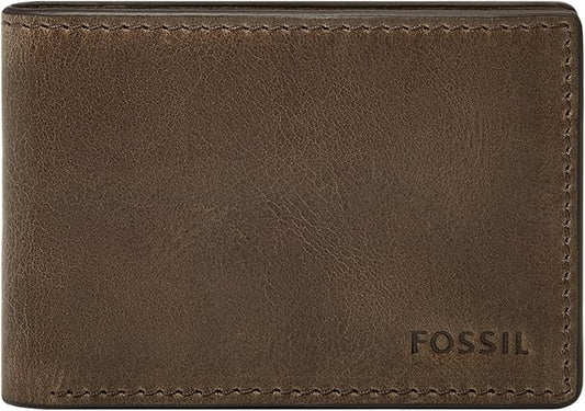 Fossil Men's Leather Slim Minimalist Bifold Front Pocket Wallet for Men