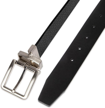 Calvin Klein Men’s Reversible Leather Belt - 2‑in‑1 Versatile Modern Style