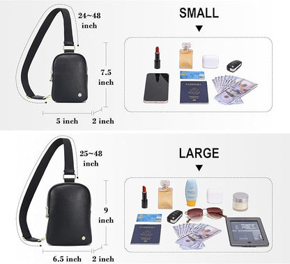 INICAT Anti Theft Crossbody Bag for Women, Small RFID Blocking Sling Purse with Zipper Lock for Travel, Vegan Leather