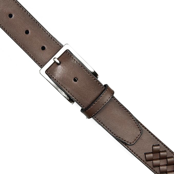 Nautica Men's Dress Leather Belt for Suits and Pants | Classic | Business | Fashion | Adjustable | Metal Buckle