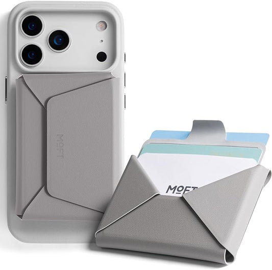 MOFT Magsafe Wallet, Slim Magnetic 8 - Card Holder, Snap Field Wallet with Pull to Access Design, RFID Blocking, MOVAS Veagn Leather Minimalist Travel Wallets for Men & Women,Taupe