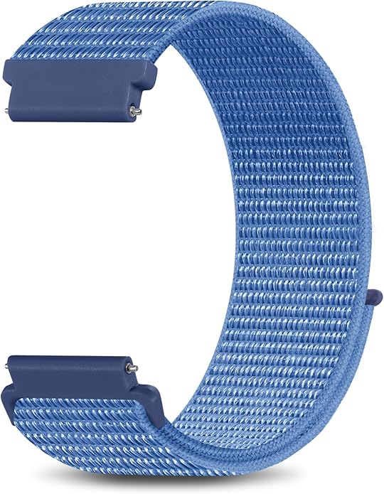 18mm 20mm 22mm Hook and Loop Watch Band Compatible with Garmin Vivoactive 5/ Vivoactive 6/ Vivoactive 3, Soft Nylon Breathable Sport Strap for Venu 2S/ Venu3S/ Forerunner 265s,Venu 3/ Venu 2 Men Women