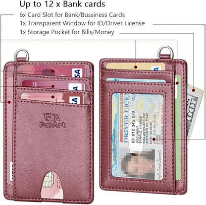 FurArt Slim Minimalist Wallet, Front Pocket Wallets, RFID Blocking, Credit Card Holder for Men