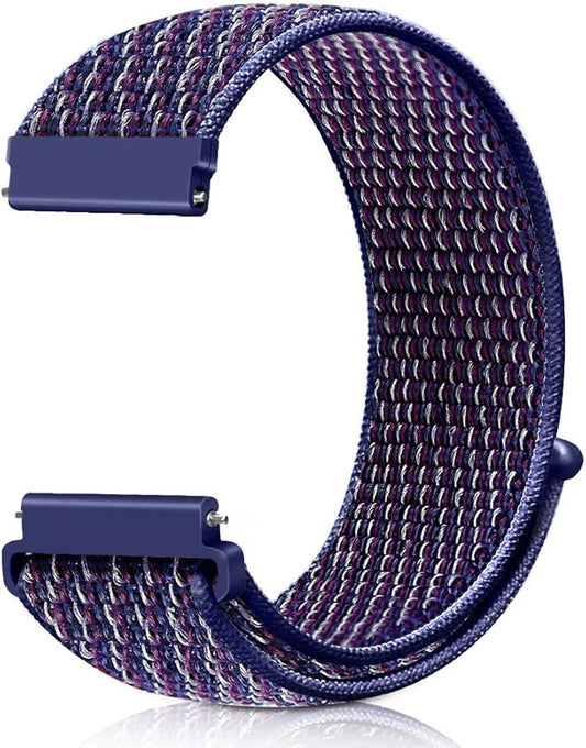 20mm Nylon Quick Release Band Compatible with Samsung Galaxy Watch 7 6 5 4 40mm 44mm/Garmin Vívoactive 6/5/3/3 Music/Forerunner 570 42mm/55/158/165/245/645/Amazift Active 2/Active/T-Rex 3 Pro 44mm