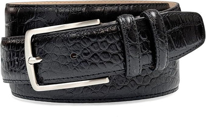 Men's Oil-Tanned Genuine Leather Dress Classic Belt 1-1/8"(30mm) or 1-3/8"(35mm) Wide One Piece Dress Belt