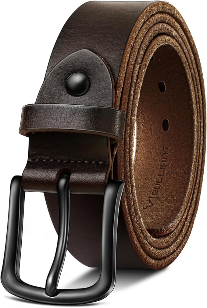 BULLIANT Men Belt Multi Pack,Leather Belt For Gift Men Golf Dress Casual Jean 7Holes 1 3/8"