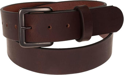 Men's Leather Belt, Made in USA, Full-Grain Leather, Casual Everyday Wear Belts, Amish Handmade 1.5" Width