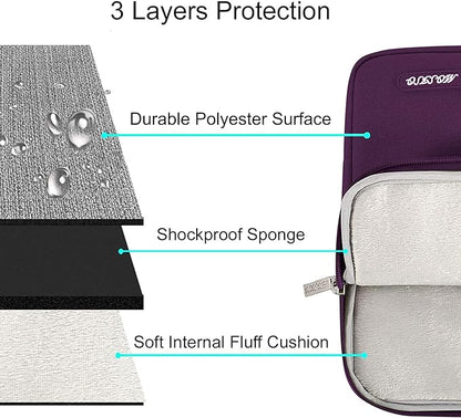 MOSISO Laptop Case 13 inch, Laptop Sleeve Compatible with MacBook Neo/Air/Pro 13 inch with A18/M5/M4/M3/M2/M1 Chip 2026-2016, Polyester Vertical Computer Sleeve Bag with Pocket, Magenta Purple